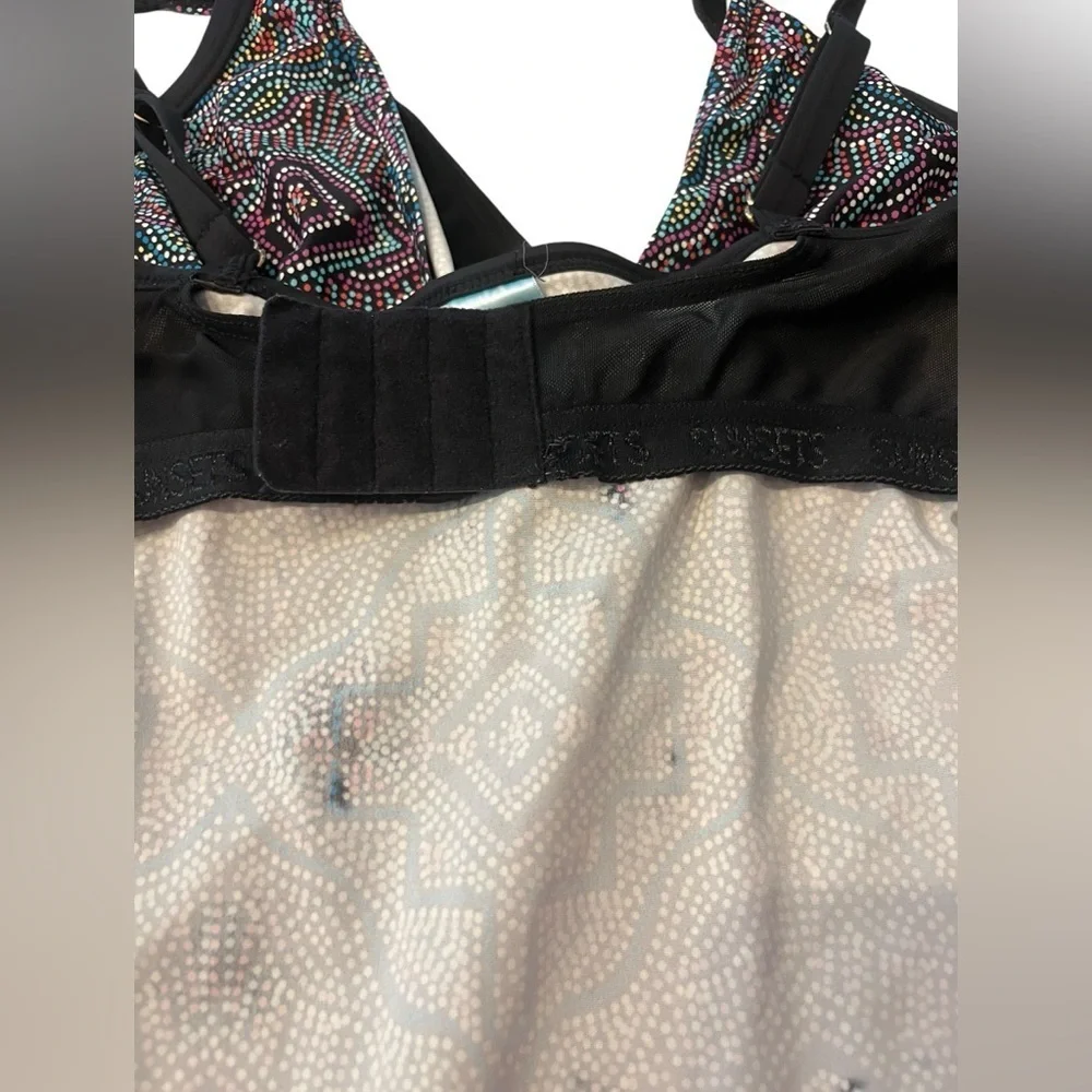 Sunsets ZANZIBAR Underwire Tankini and Swim Bottoms Sz 36DD and Sz L Bottom